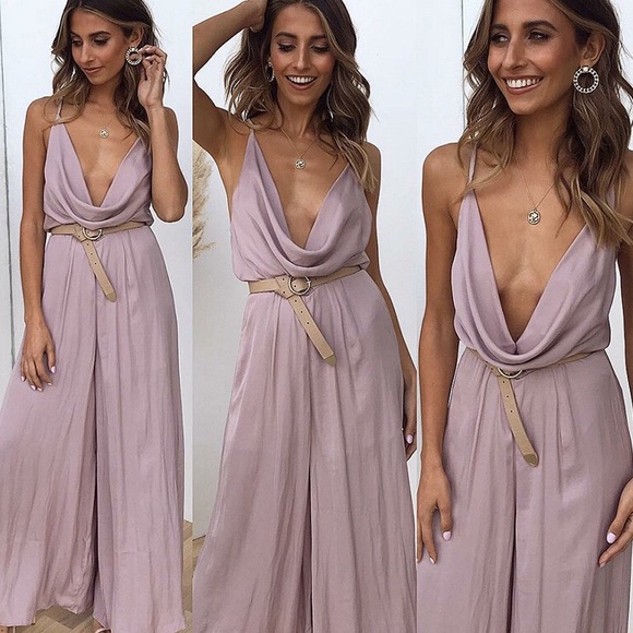 Pants - Purple jumpsuit romper